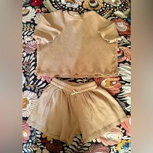 The Simple Folk child’s boxy tee and short set